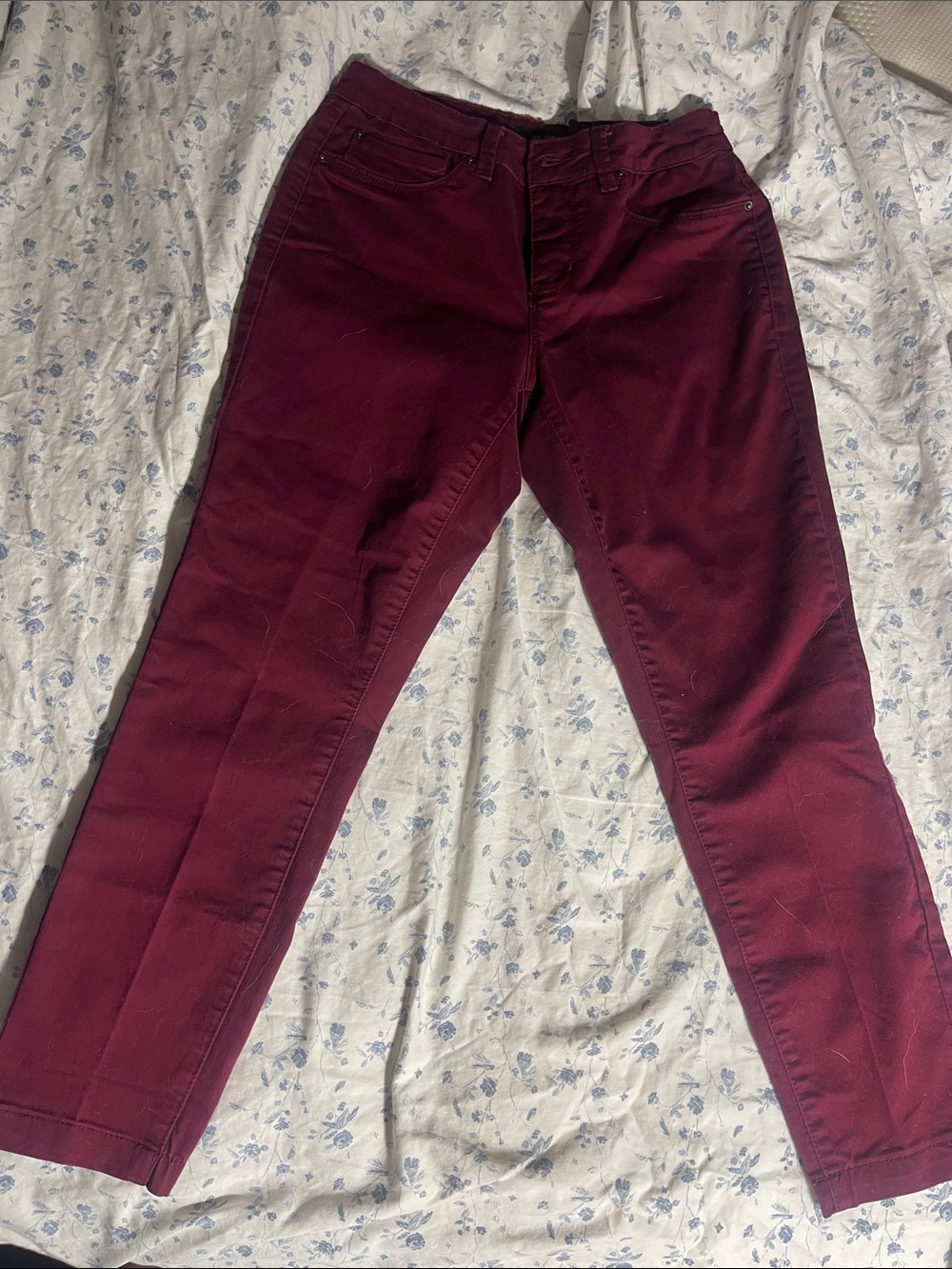 Women’s Burgundy Slim Jeans